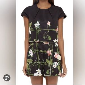 Ted Baker Black Floral Romper